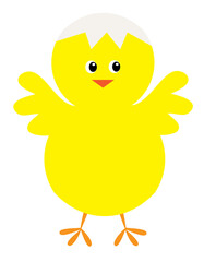 vector yellow chick