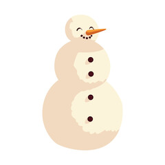 snowman character cartoon, icon isolated image