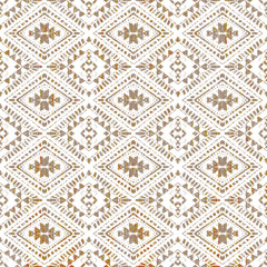  Geometric kilim ikat pattern with grunge texture
