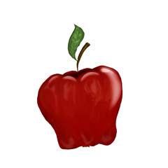 red apple isolated on white 