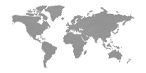 World map modern design