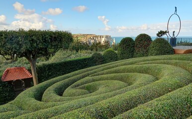 L'art topiaire dans un jardin 