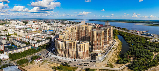 Residential development from high-rise buildings. The city is an nefteyugansk, yugra.