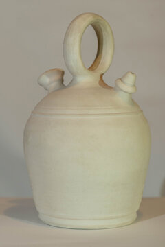 Botijo traditional clay pot jug to keep fresh water or wine

