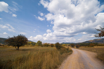 Fototapeta na wymiar Summer landscape in Gudar mountain range Teruel province Aragon Spain