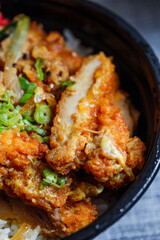 Oyakodon, Crispy fried chicken and eggs on the rice