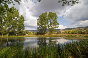 Summer landscape in Gudar mountain range Teruel province Aragon Spain