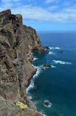 Fototapeta na wymiar Wilde Küste der Halbinsel 'Ponta du Sao Lourenco', Madeira, Portugal