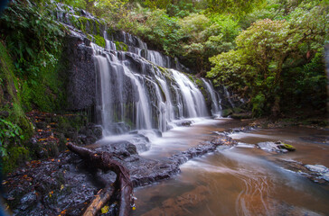 Fototapeta premium Purakaunui Falls in Catlins South Island New Zealand.