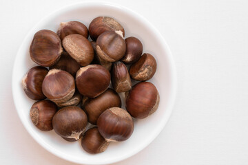 Whole Chestnuts in a Bowl