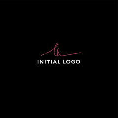Fototapeta na wymiar LH Initial Isolated Logo for Identity