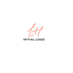 LH Initial Isolated Logo for Identity