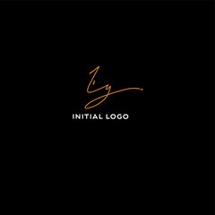 LY Initial Isolated Logo for Identity