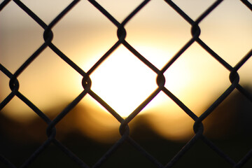 Fototapeta premium My Chainlink Sunset