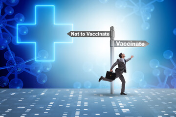 Businessman facing dilemma of vaccination