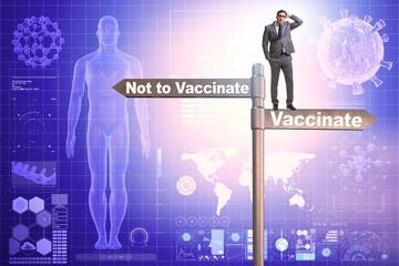 Businessman facing dilemma of vaccination