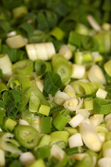 Chopped scallions green onion catering macro background modern high quality prints