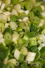 Chopped scallions green onion catering macro background modern high quality prints