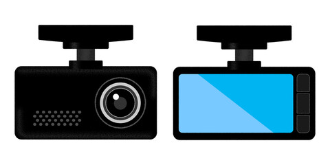 手描き風ドライブレコーダーのベクターイラスト