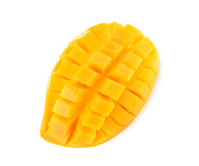 mango slice isolated on white background