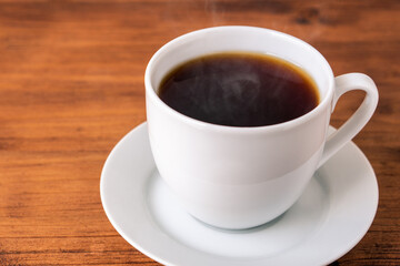 Fresh cafe for morning breakfast refresh caffeine white cup roasted organic coffee bean farm in vintage wood grinder classic metal coffee pot for black espresso and cream milk cappuccino latte