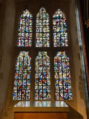 stained glass window in church