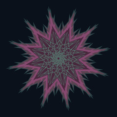 An abstract retro star shape background image.