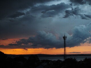 Sunset after storm in Porto Alegre