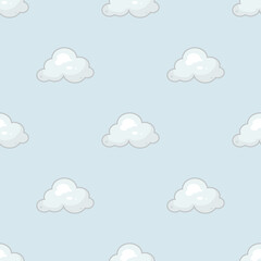 Seamless patten vector sun and clouds textile print