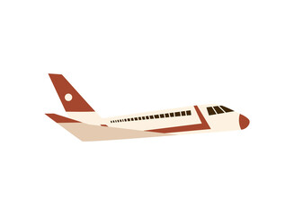 airplane travel transport icon isolated and flat design
