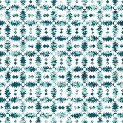 Foto op Plexiglas Geometric kilim ikat pattern with grunge texture  © Graphics & textile