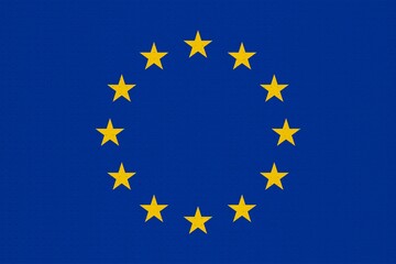metal flag of the European Union (EU)