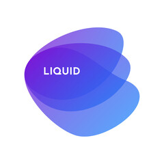 Decorative elements for your design.  Elements of the logo.  liquid elements.  gradient