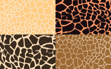 Giraffe skin. Giraffe pattern. Giraffe print. Animal print vector illustration. Fashionable print.
