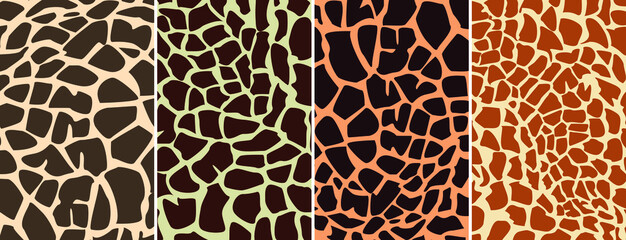 Giraffe skin. Giraffe pattern. Giraffe print. Animal print vector illustration. Fashionable print.
