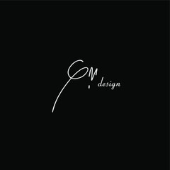 GM design logo initial isolated black