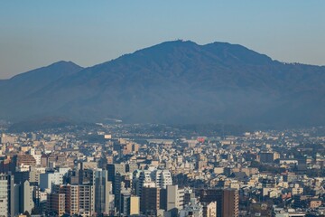 Fototapeta premium Aerial view of Kyoto downtown cityscape