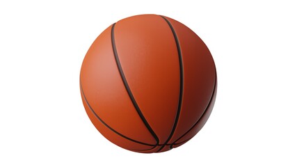 Fototapeta premium Basketball ball on white background. 3d illustration for background.