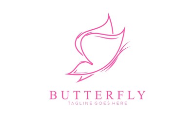Beautiful butterfly logo vector
