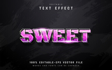 Sweet text, pink gradient style text effect