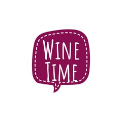 ''Wine time'' Lettering