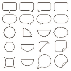 シンプルで可愛いフレーム・アイコンセット