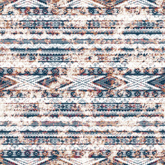 Geometric kilim ikat pattern with grunge texture
- 408187451