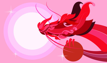 Dragon abstract Vector background Red can be used in cover design, book design, poster, website backgrounds or advertising