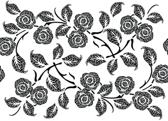 Patterns of flowers, branches and leaves, suitable for various purposes, vector eps 10