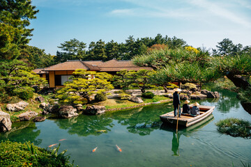 Ritsurin Park, Japanese traditional garden in Takamatsu, Japan