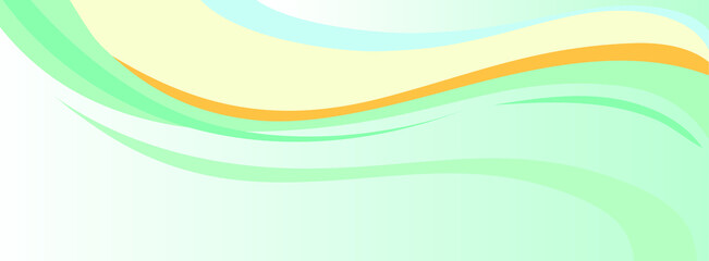 Green Yellow abstract curve pattern background with copy space, Wave Abstract Background. For Design Flyer, Banner, Landing Page. Vector Illustration with Color Gradient