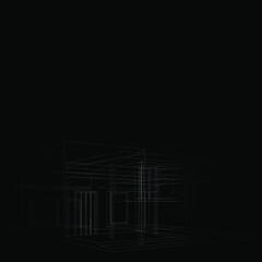 Architecture building construction line art design wallpaper.