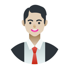 Businessman Employee Icon - Vector Illustration