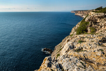 Fototapeta na wymiar Rocky Coast At Cap Blanc, Mallorca, Spain, Europe